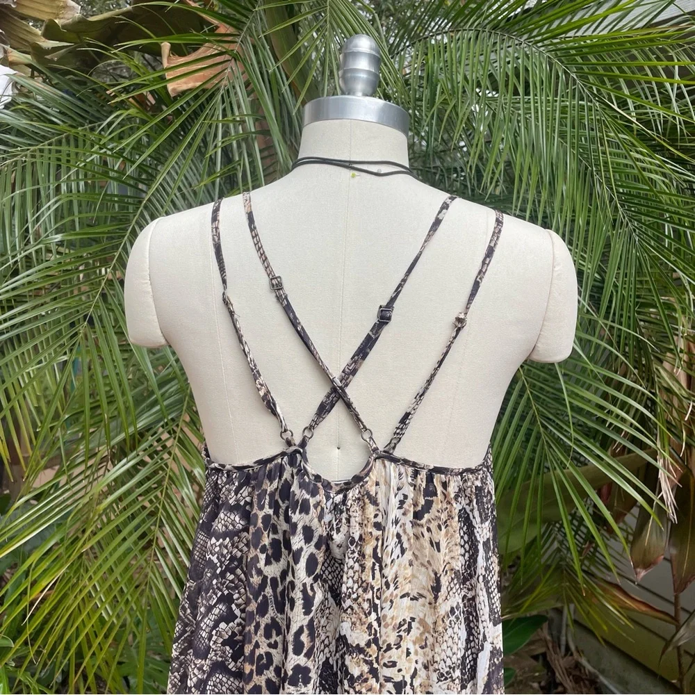 All Saints Nouvel Noche Animal Print Maxi Dress - Picture 4 of 7
